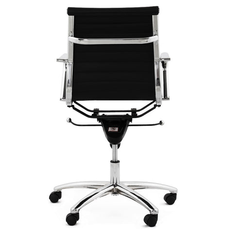 Designer office chair 'MEGA' in black imitation leather