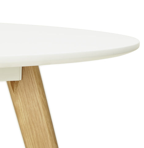 Witte ronde keukentafel 'MIDY' in Scandinavische stijl - ø 90 cm