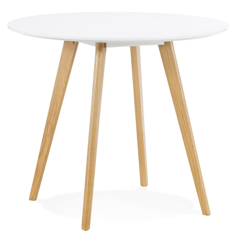 Witte ronde keukentafel 'MIDY' in Scandinavische stijl - ø 90 cm