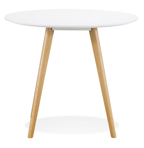 Witte ronde keukentafel 'MIDY' in Scandinavische stijl - ø 90 cm