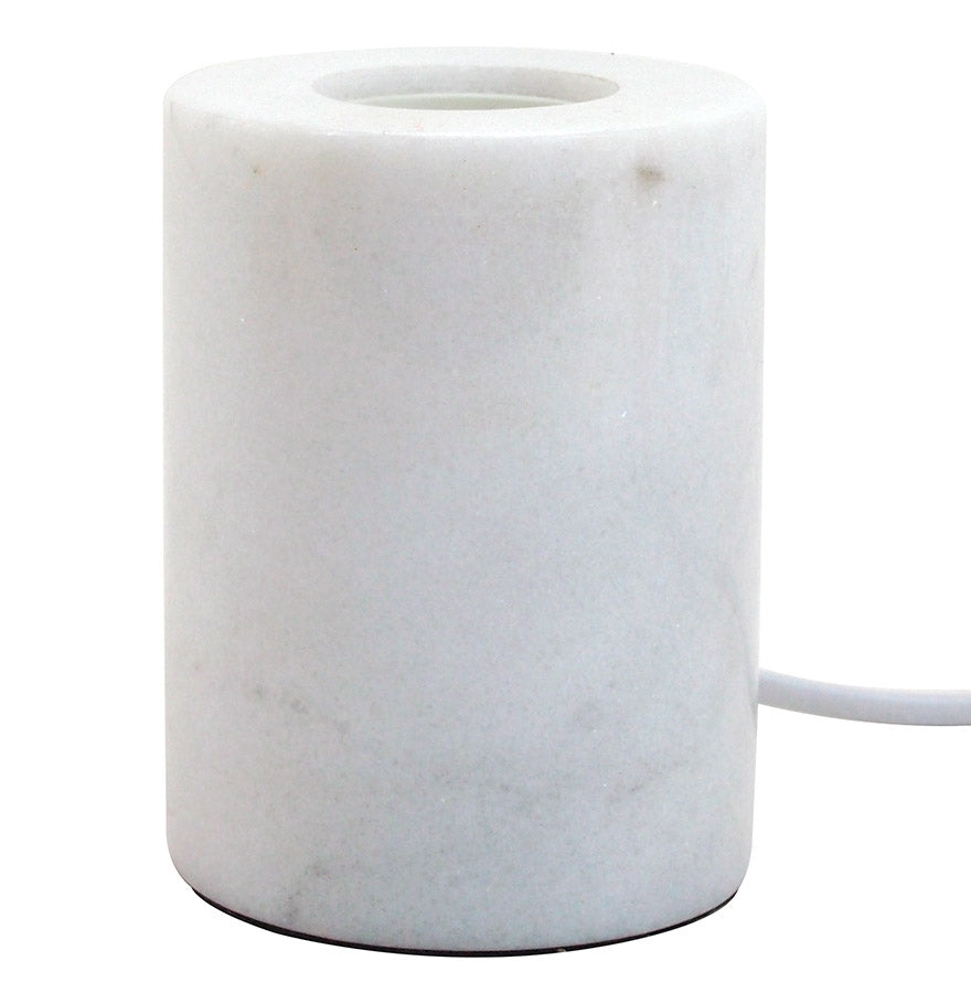 Base for 'NIGRI' table lamp in white marble