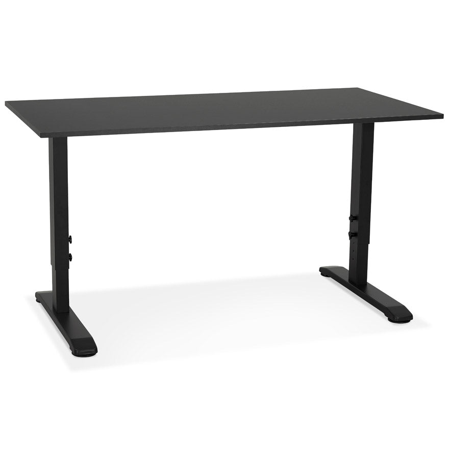 Height adjustable black desk 'OSMOSE' - 140x70 cm