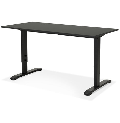 Height adjustable black desk 'OSMOSE' - 140x70 cm