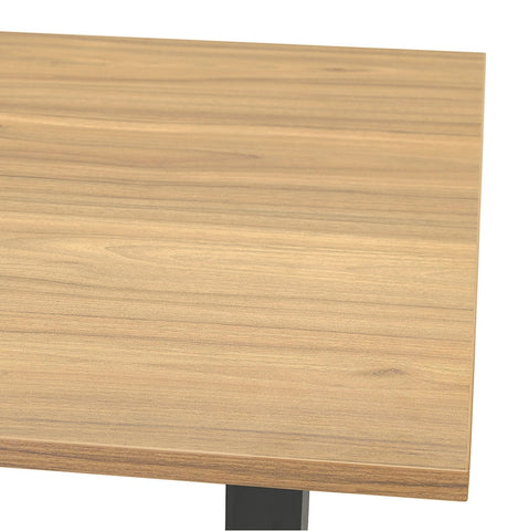 Height adjustable desk 'OSMOSE' in natural finished wood and black metal - 140x70 cm