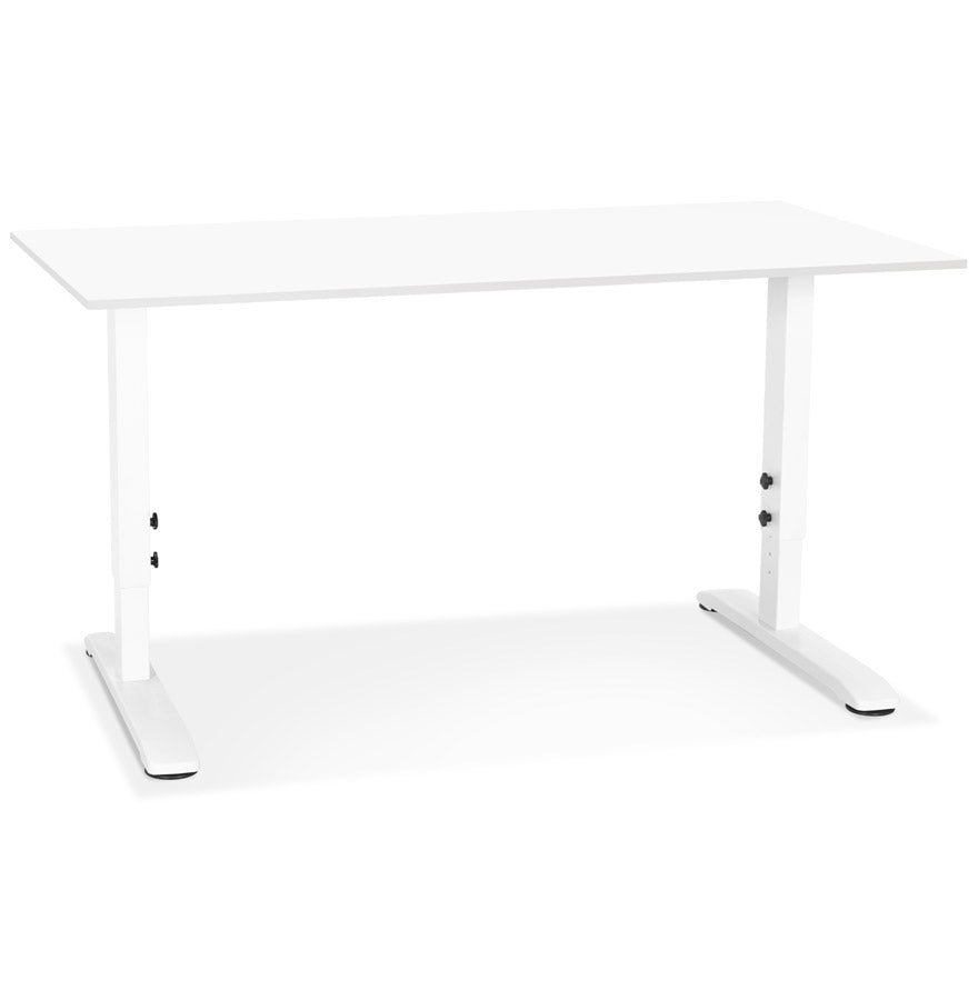 Height adjustable white desk 'OSMOSE' - 140x70 cm