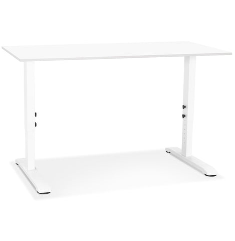 Height adjustable white desk 'OSMOSE' - 140x70 cm