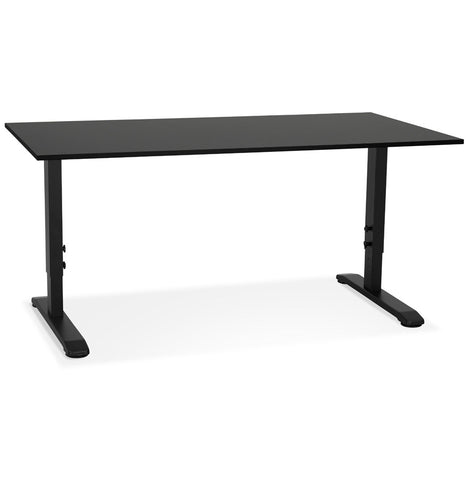 Height adjustable black desk 'OSMOSE' - 160x80 cm