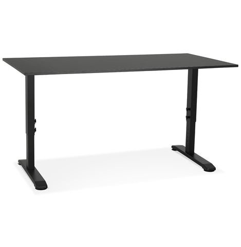 Height adjustable black desk 'OSMOSE' - 160x80 cm