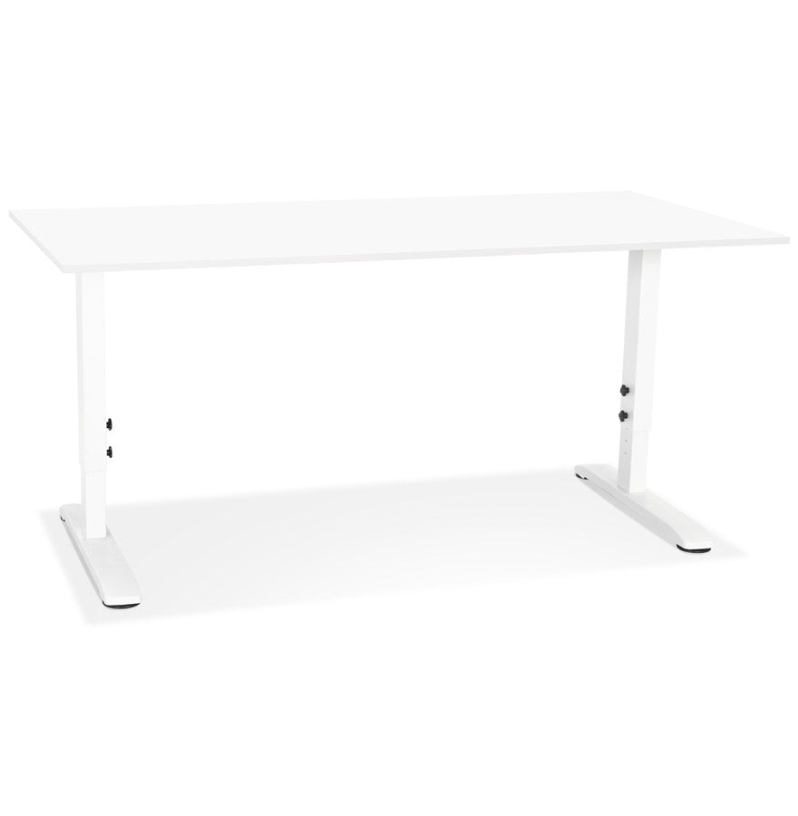 Height adjustable white desk 'OSMOSE' - 160x80 cm