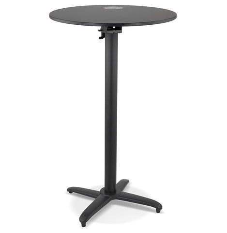 Zwarte ronde klaptafel 'PENUMBRA' - Ø 68 cm