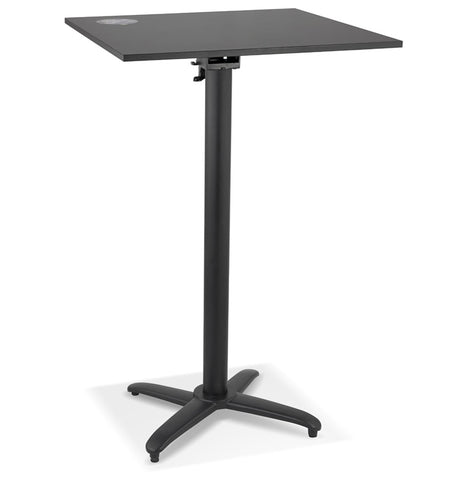 Black square folding table 'PENUMBRA' - 68x68 cm