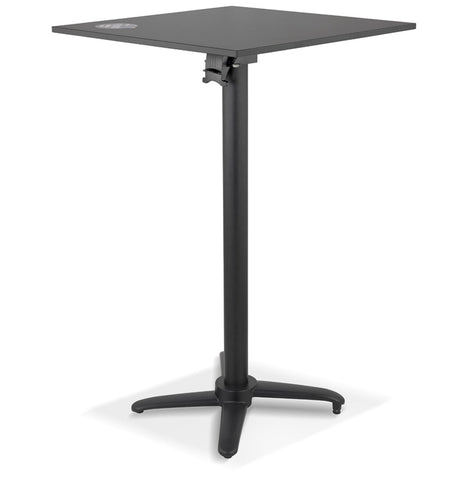 Black square folding table 'PENUMBRA' - 68x68 cm