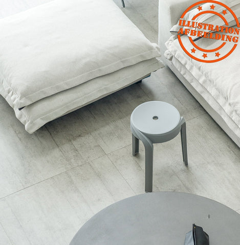 Stackable low stool 'POMPA'