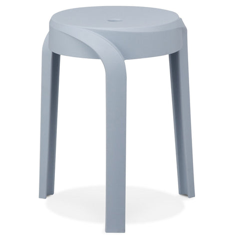 Stackable low stool 'POMPA'