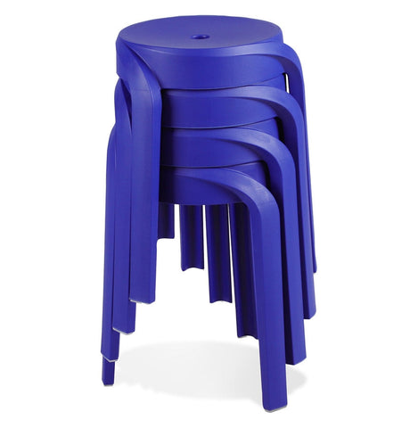 Stackable low stool 'POMPA'