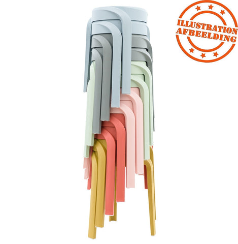 Stackable low stool 'POMPA'