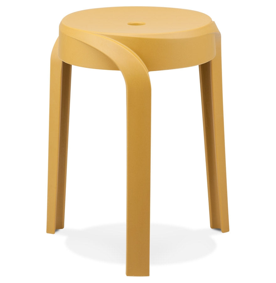 Stackable low stool 'POMPA'