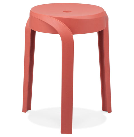 Stackable low stool 'POMPA'