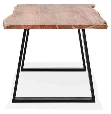 Industriële eettafel 'RAFA' in massief hout en metaal - 200x95 cm