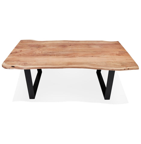 Industriële eettafel 'RAFA' in massief hout en metaal - 200x95 cm