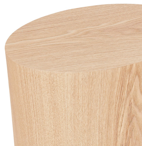 Set of 2 side tables 'SOKLE' in natural finished wood