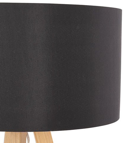 'SPRING MINI' table lamp on tripod with black lampshade in Scandinavian style