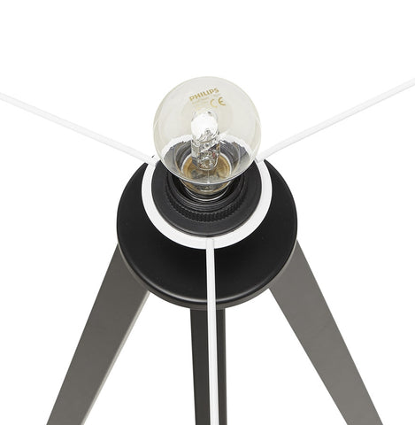 Design table lamp 'SPRING MINI' with white shade and black stand