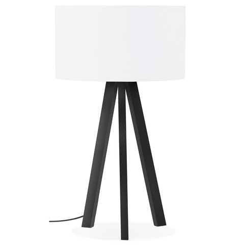 Design table lamp 'SPRING MINI' with white shade and black stand