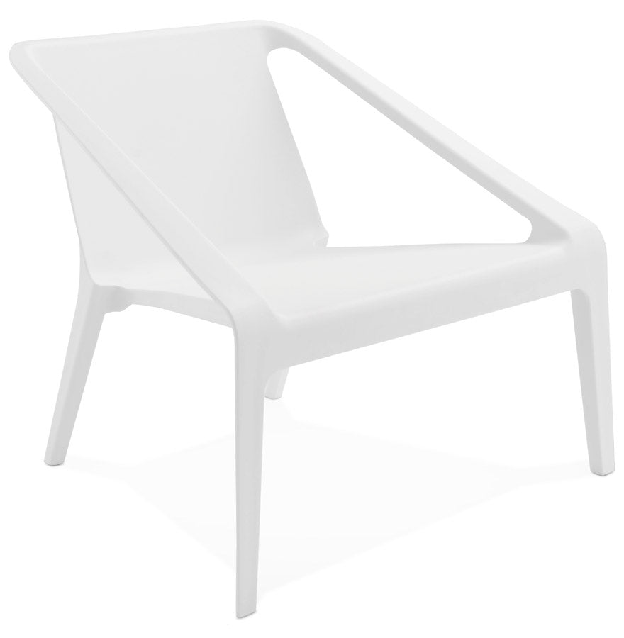 Lounge chair 'SUNNY' in white plastic