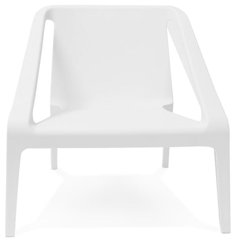 Lounge chair 'SUNNY' in white plastic