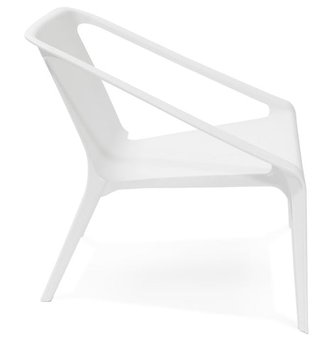 Lounge chair 'SUNNY' in white plastic