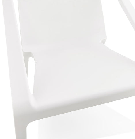 Lounge chair 'SUNNY' in white plastic