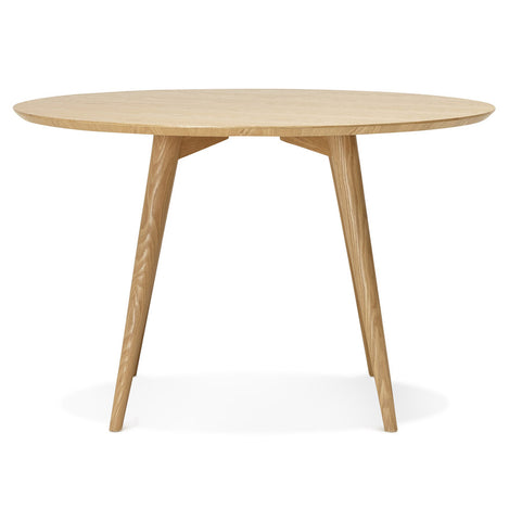 Natural wood round dining table 'SWEDY' in Scandinavian style - Ø 120 cm