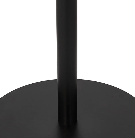 Round bistro table 'TOMY' of black marbled stone and black metal - Ø 60 cm