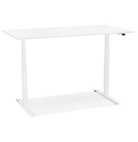 White electric sit/stand desk 'TRONIK' - 140x70 cm