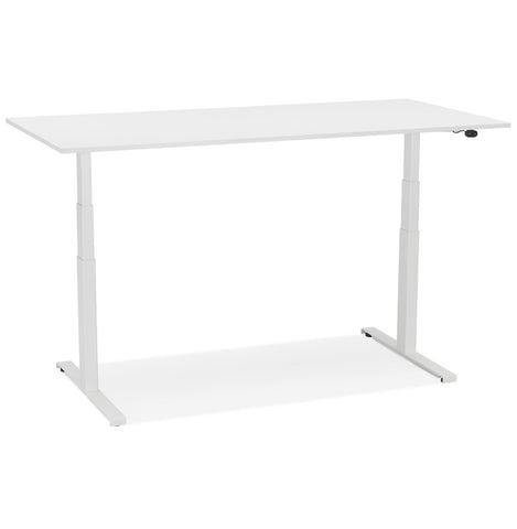 White adjustable electric desk 'TRONIK' - 160x80 cm