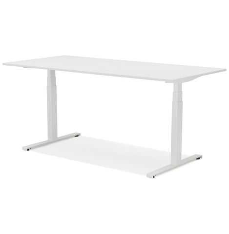 White adjustable electric desk 'TRONIK' - 160x80 cm