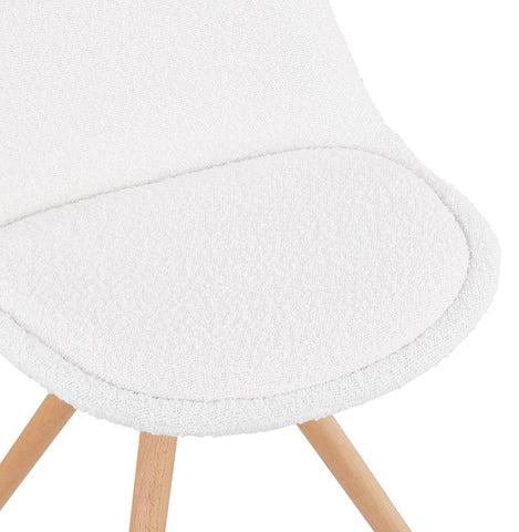 Scandinavian design chair 'VALENTINE' in white terry cloth