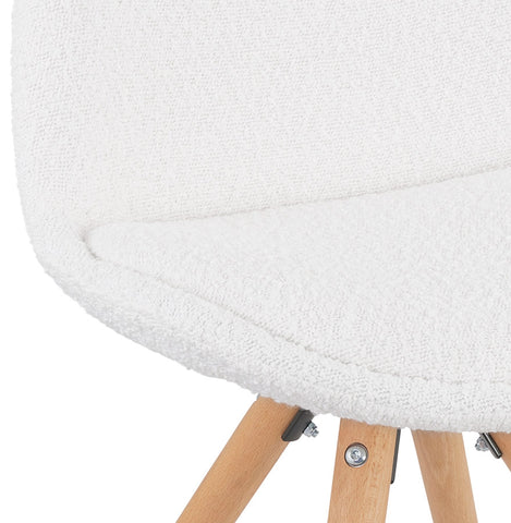 Scandinavian design chair 'VALENTINE' in white terry cloth