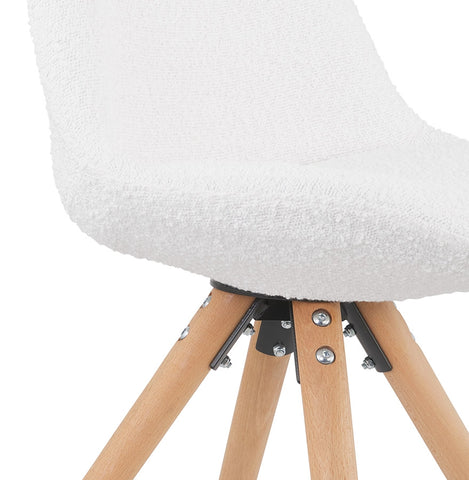 Scandinavian design chair 'VALENTINE' in white terry cloth