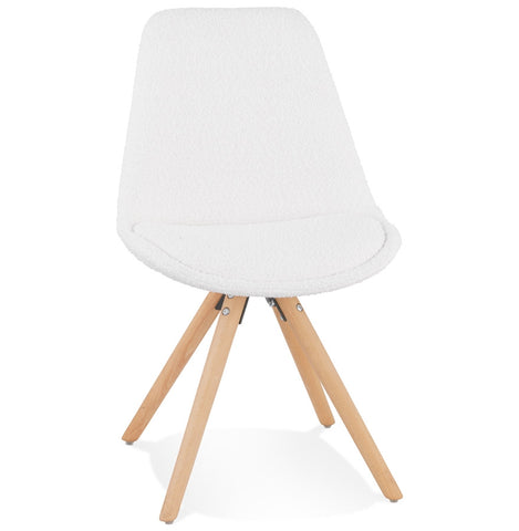 Scandinavian design chair 'VALENTINE' in white terry cloth