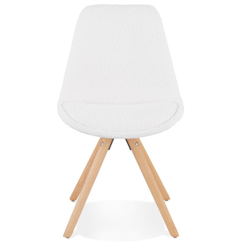 Scandinavian design chair 'VALENTINE' in white terry cloth