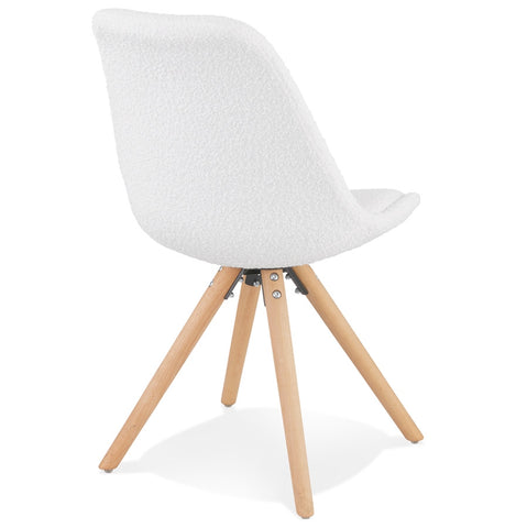 Scandinavian design chair 'VALENTINE' in white terry cloth