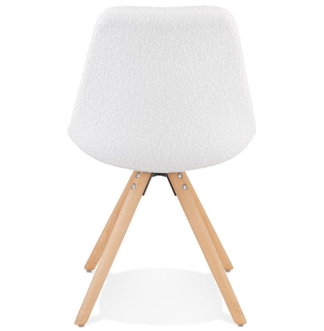 Scandinavian design chair 'VALENTINE' in white terry cloth