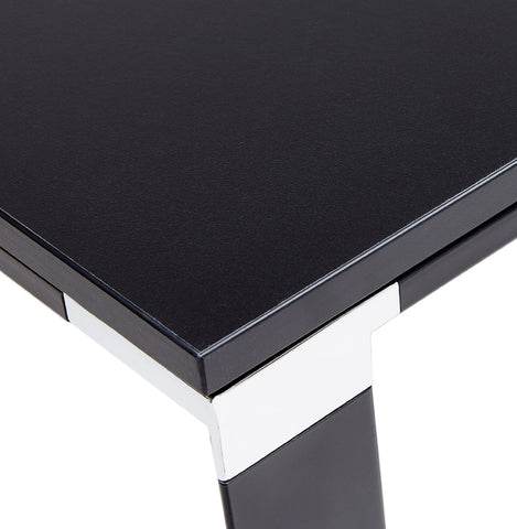 Large corner desk in black wood 'XLINE' (corner of your choice) - 200 cm