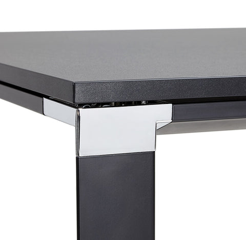 Large corner desk in black wood 'XLINE' (corner of your choice) - 200 cm