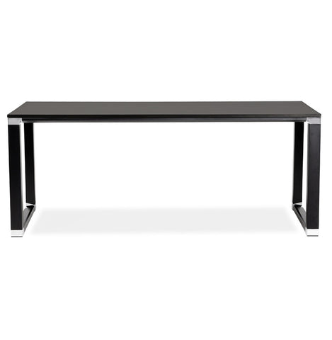 Large straight executive desk 'XLINE' in black wood - 200x100 cm