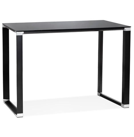 Zwarte glazen hoge tafel/bureau 'XLINE HIGH TABLE' - 140x70 cm