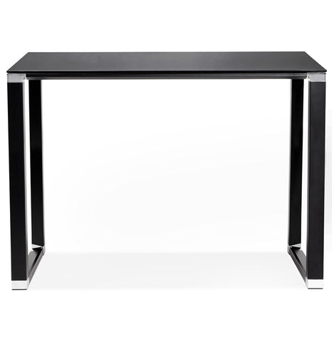 Zwarte glazen hoge tafel/bureau 'XLINE HIGH TABLE' - 140x70 cm