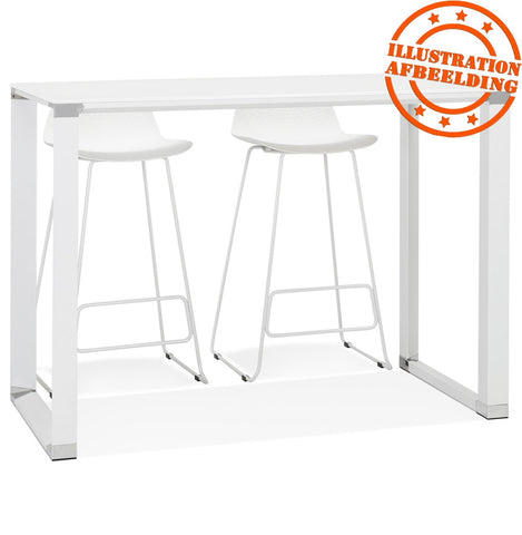 Zwarte glazen hoge tafel/bureau 'XLINE HIGH TABLE' - 140x70 cm